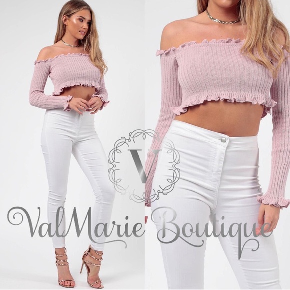 ValMarie Tops - Light mauve crop top